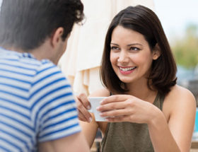 woman happy with her social sklls