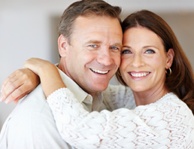 happy older couple smiling